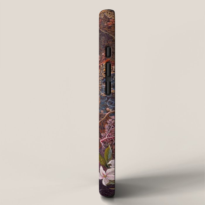 Gothic Floral Antique Textile Design 1788 William Kilburn iPhone Case Gallery Image 2