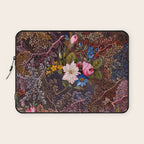 Gothic Floral Antique Textile Design 1788 William Kilburn Laptop Sleeve Gallery Image 1