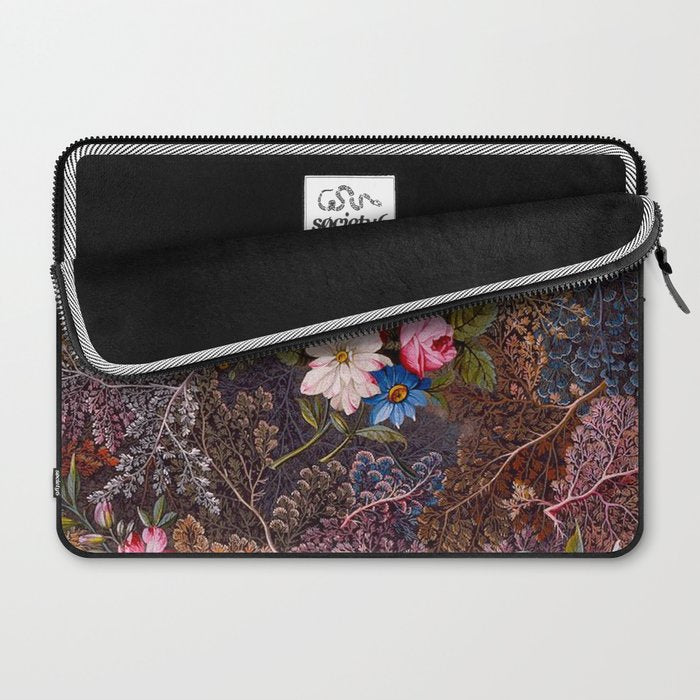Gothic Floral Antique Textile Design 1788 William Kilburn Laptop Sleeve Gallery Image 2