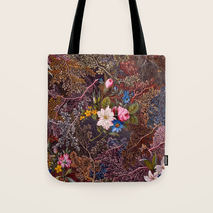 Gothic Floral Antique Textile Design 1788 William Kilburn Tote Bag Gallery Image 1