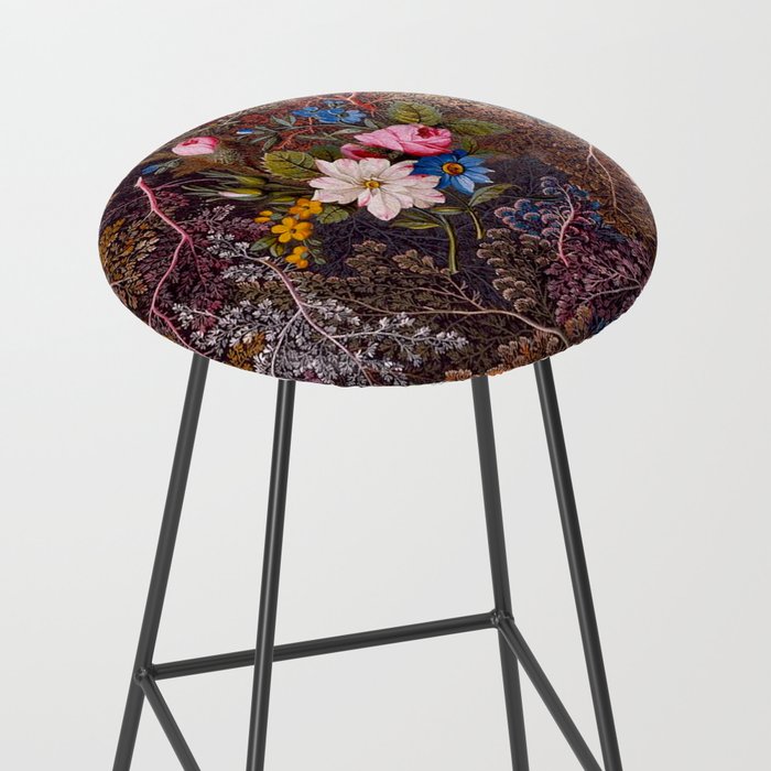Gothic Floral Antique Textile Design 1788 William Kilburn Stool Gallery Image 2