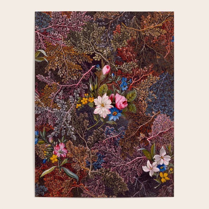 Gothic Floral Antique Textile Design 1788 William Kilburn Poster Gallery Image 4