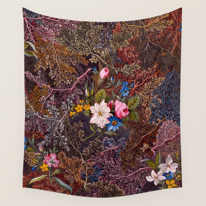 Gothic Floral Antique Textile Design 1788 William Kilburn Wall Tapestry Gallery Image 4