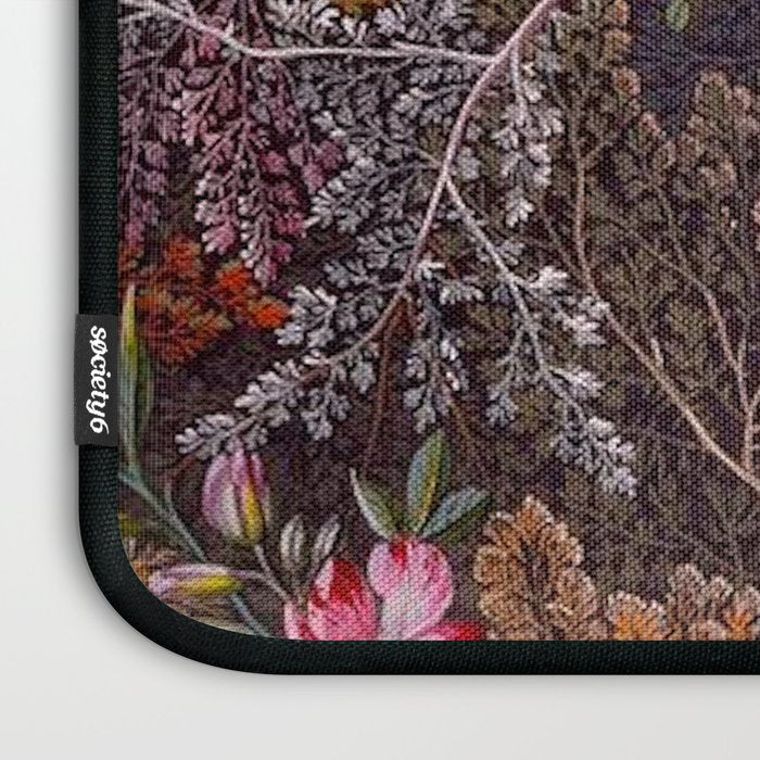 Gothic Floral Antique Textile Design 1788 William Kilburn Laptop Sleeve Gallery Image 3