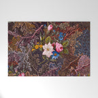 Gothic Floral Antique Textile Design 1788 William Kilburn Welcome Mat Gallery Image 1