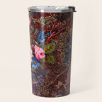 Gothic Floral Antique Textile Design 1788 William Kilburn Travel Mug Gallery Image 2