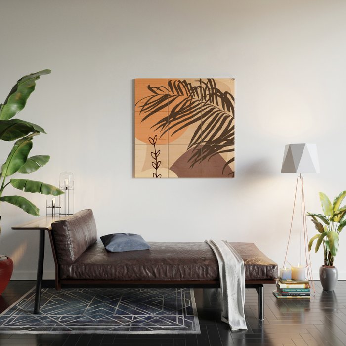 Abstract Plant 01 Wood Wall Art Gallery Image 2