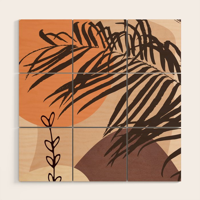 Abstract Plant 01 Wood Wall Art Gallery Image 1