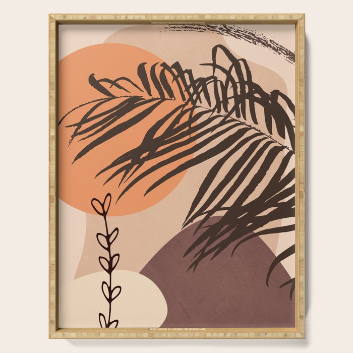 Abstract Plant 01 Serving Tray Gallery Image 1