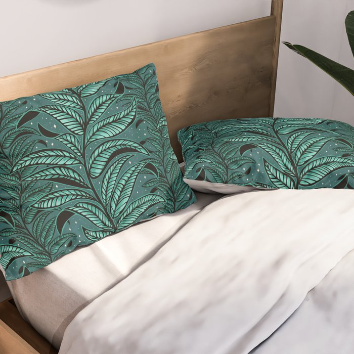 Magic Jungle Vine - green Pillow Sham Gallery Image 2