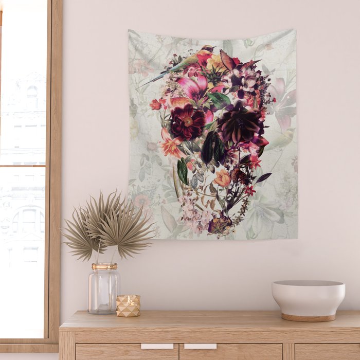 New Skull 2 Wall Tapestry Gallery Image 2
