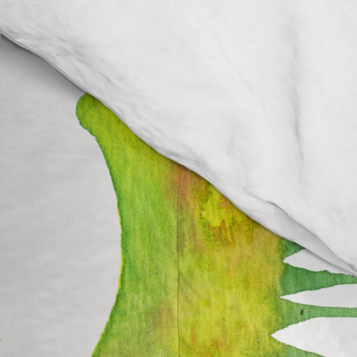 Venus Fly Trap Watercolor Comforter Gallery Image 4