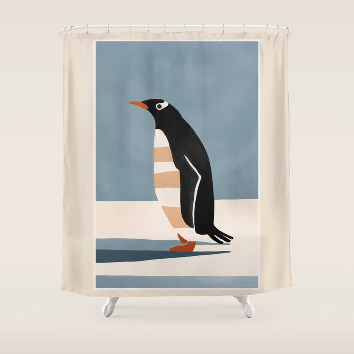 Penguin on Ice Shower Curtain Gallery Image 1