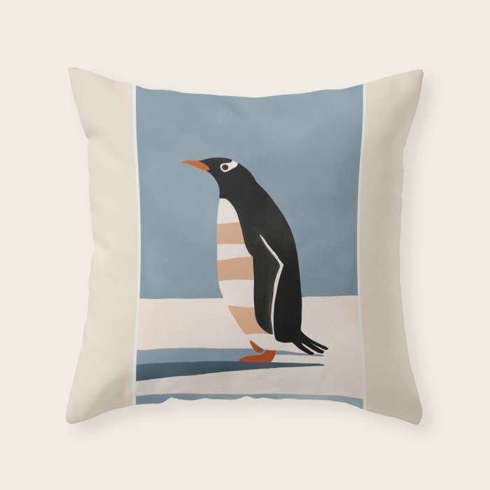 Penguin on Ice Throw Pillow Gallery Image 6