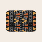 African Mud Cloth Abstract Fabric Art Bath Mat Gallery Image 1