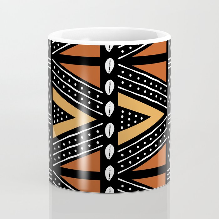 African Mud Cloth Abstract Fabric Art Coffee Mug Gallery Image 4