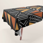 African Mud Cloth Abstract Fabric Art Tablecloth Gallery Image 1