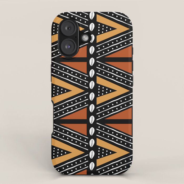 African Mud Cloth Abstract Fabric Art iPhone Case Gallery Image 1