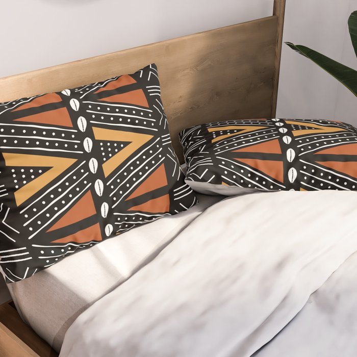African Mud Cloth Abstract Fabric Art Pillow Sham Gallery Image 2
