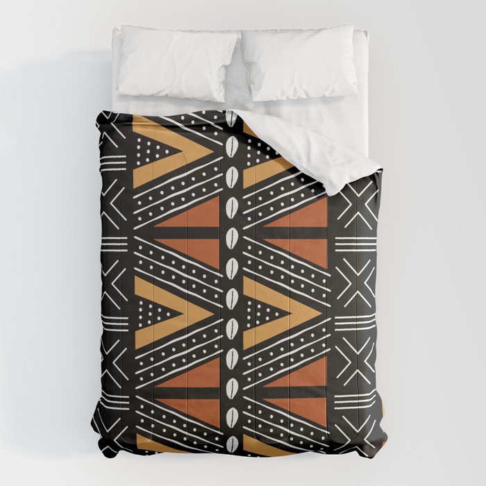 African Mud Cloth Abstract Fabric Art Comforter Gallery Image 6