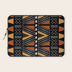 African Mud Cloth Abstract Fabric Art Laptop Sleeve Gallery Image 1