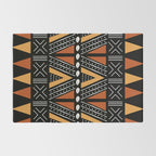 African Mud Cloth Abstract Fabric Art Rug Gallery Image 2