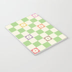 Colorful Flowers Green Check  Notebook Gallery Image 3
