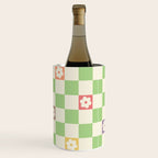 Colorful Flowers Green Check  Wine Chiller Gallery Image 1