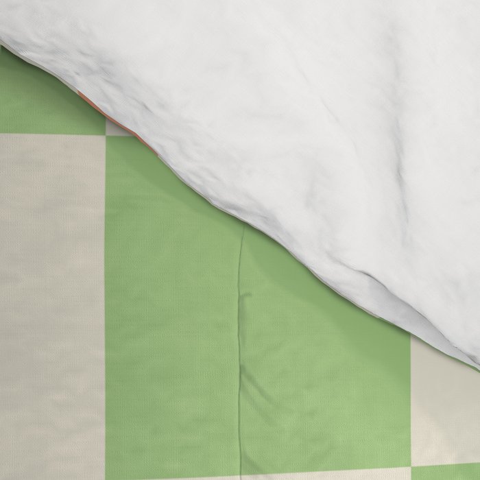 Colorful Flowers Green Check  Comforter Gallery Image 4