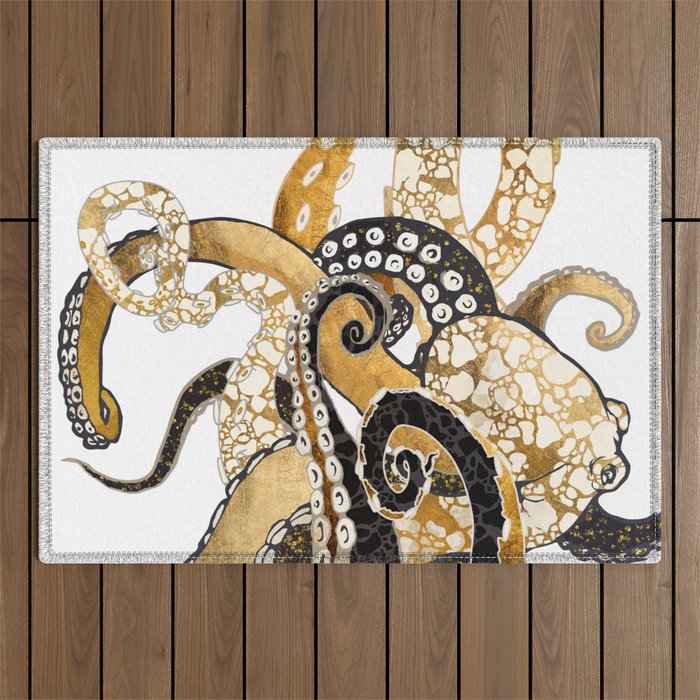 Metallic Octopus Outdoor Rug Gallery Image 1