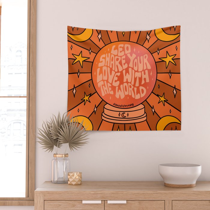 Leo Crystal Ball Wall Tapestry Gallery Image 2