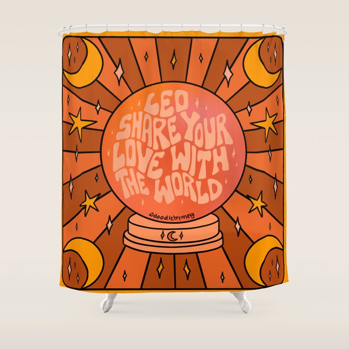 Leo Crystal Ball Shower Curtain Gallery Image 1