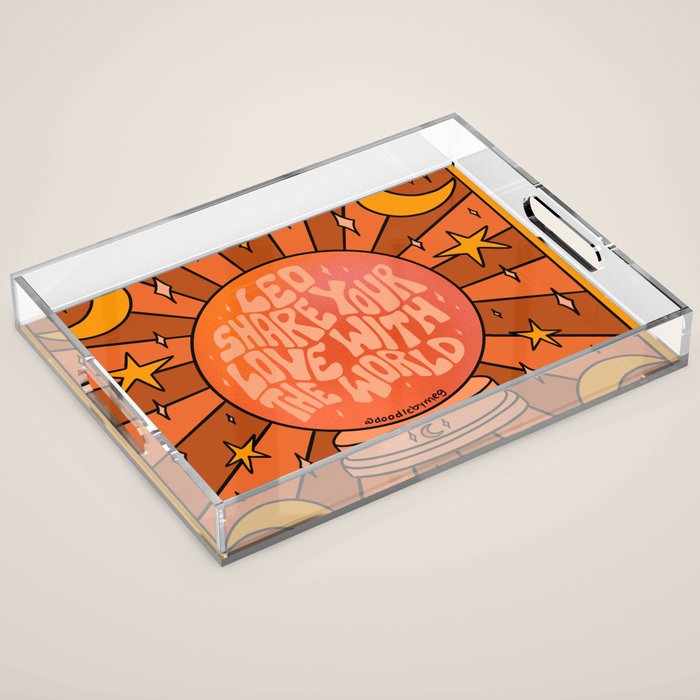 Leo Crystal Ball Acrylic Tray Gallery Image 1