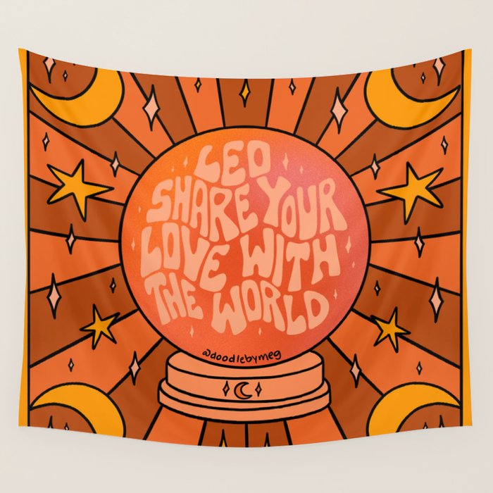 Leo Crystal Ball Wall Tapestry Gallery Image 1