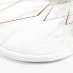 White Marble Gold Diamond Bath Mat Gallery Image 3
