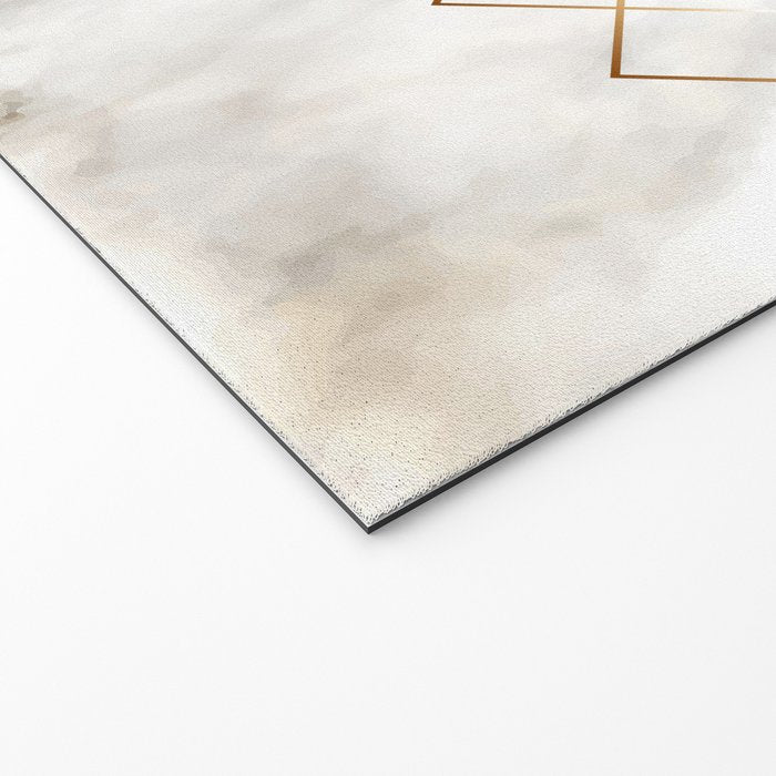 White Marble Gold Diamond Welcome Mat Gallery Image 2