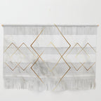 White Marble Gold Diamond Wall Hanging Gallery Image 1