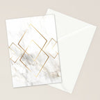 White Marble Gold Diamond Stationery Card Gallery Image 2