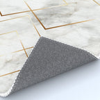 White Marble Gold Diamond Rug Gallery Image 4