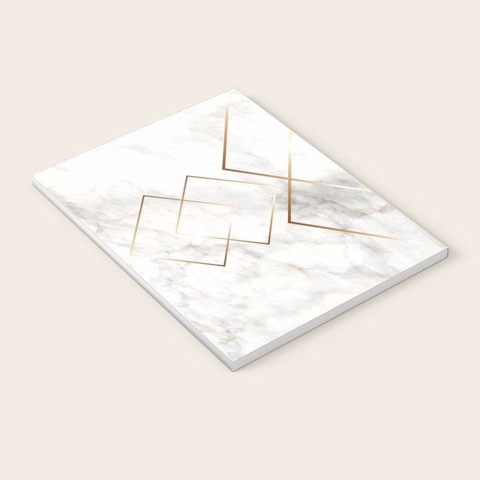 White Marble Gold Diamond Notebook Gallery Image 3