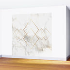 White Marble Gold Diamond Wall Mural Gallery Image 2