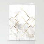 White Marble Gold Diamond Stationery Card Gallery Image 2