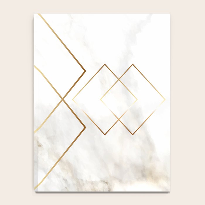 White Marble Gold Diamond Notebook Gallery Image 4