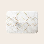 White Marble Gold Diamond Bath Mat Gallery Image 1