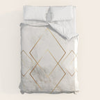 White Marble Gold Diamond Duvet Cover Gallery Image 6