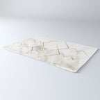White Marble Gold Diamond Rug Gallery Image 3