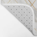 White Marble Gold Diamond Bath Mat Gallery Image 2