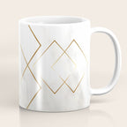 White Marble Gold Diamond Coffee Mug Gallery Image 1