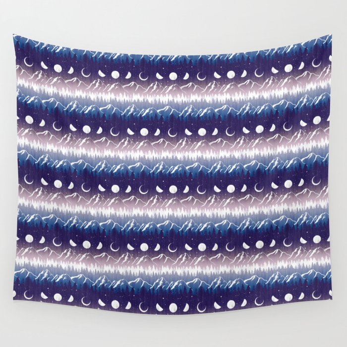 Mountains & Moons Stripe Wall Tapestry Gallery Image 4