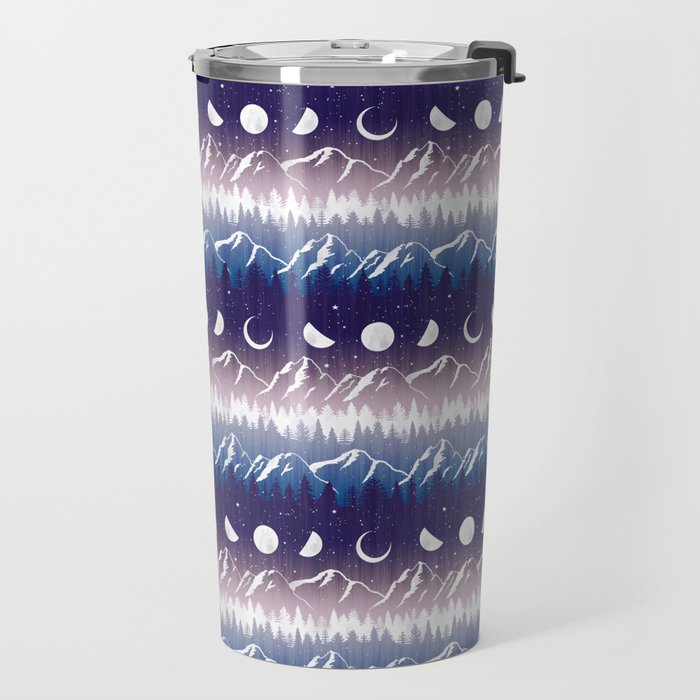 Mountains & Moons Stripe Travel Mug Gallery Image 2
